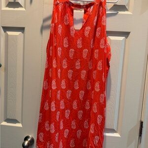 Old Navy Red Dress with White Design